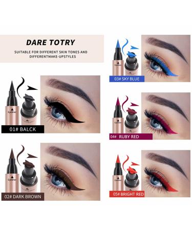 Go Ho Brown Wingliner Stamp - Long Lasting Liquid Eyeliner for Cat Eyes | Super Slim Felt Tip for Precise Application | Tattoo Tool for Perfect Winged Look - 1 PC - Buy Online on SooperMarket.com