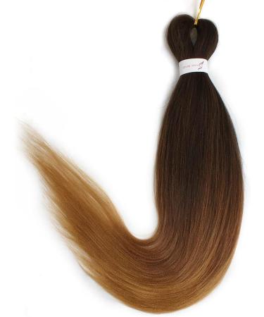Leeven 26 Inch Pre Stretched Braiding Hair 8 Packs Yaki Braiding Hair Extensions for Box Braids Ombre Crochet Braids Hot Water Setting Pre Stretched Braiding Hair Extensions EZ Braids 1B/30/27# 26 Inch (Pack of 8) 1B/30/27# - Buy Online on SooperMarket.com