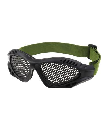 Create idea Tactical Military Camouflage Protective Metal Mesh Goggles Protection Eyewear Black