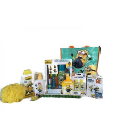 Disney Despicable Me Minion 12 Piece Bath Time and Game Set with Gift Tote Bag