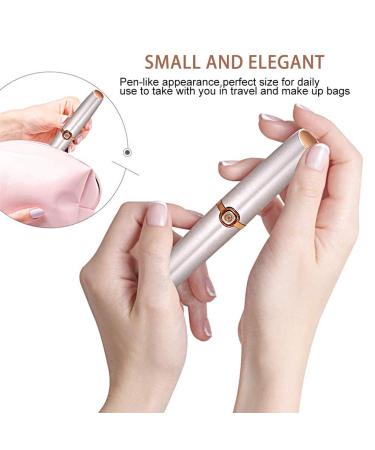 Eyebrow Hair Remover | Painless Precision Trimmer for Women | Portable Razor Tool with Light - Gold | Fast International Shipping - Buy Online on SooperMarket.com