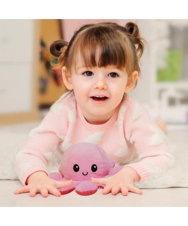 FASTEXX Octopus Reversible Plushie - Double-Sided Flip Mood Octopus - Sweet Gift for Kids & Family - Pink/Pink - Buy Online on SooperMarket.com