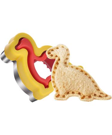 Jingling Sandwich Cutter & Sealer | Stainless Steel Cartoon Kids Sandwich Maker | Easy Peanut Butter & Jelly Sandwich Cutter for Children (Boys Girls & Babies) - Fun Dinosaur Design - Buy Online on SooperMarket.com