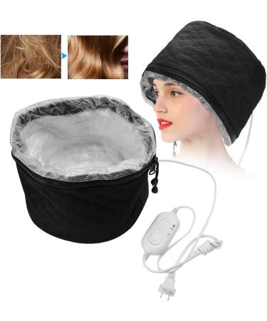 KUIKUI Electric Heating Hat for Hair Care - Adjustable Hot Oil Treatment Hat with Intelligent Temperature Control Prevents Scalding - Buy Online on SooperMarket.com