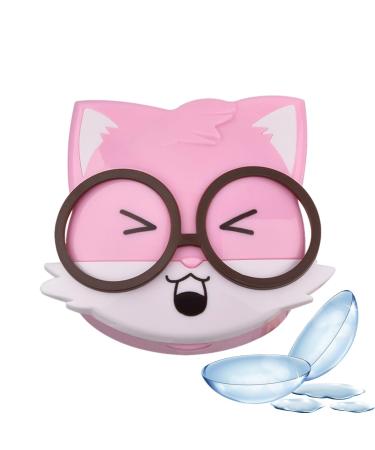 PEKMAR Cute Contact Lens Case - Portable Animal Cartoon Contact Glasses Storage Box Squirrel Cute Eye Contacts Organizer for Daily Use and Outdoor Traveling