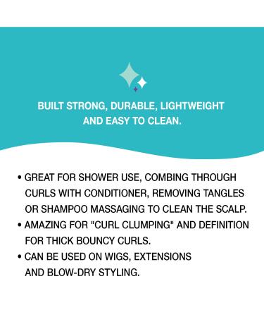 Curl Keeper Flexy Brush - Turquoise | Detangle & Clump Curls - Buy Online on SooperMarket.com