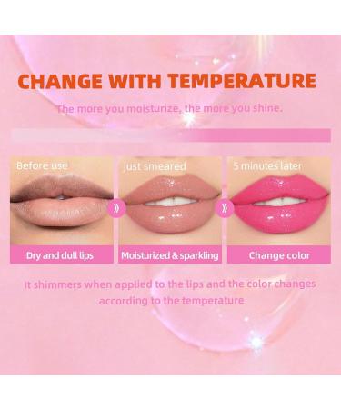Magic Color Changing Lip Oil Bossup Cosmetics Color Changing Lip Oil Warm Change Moisturizing Bossup Color Changing Lip Oil (5Pcs) - Buy Online on SooperMarket.com