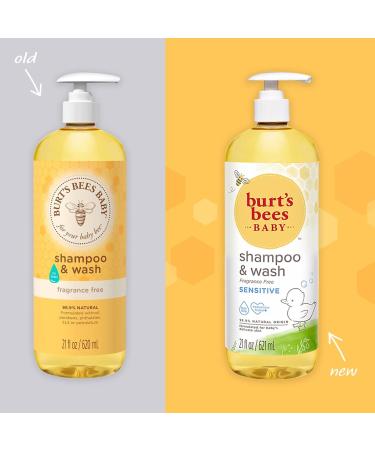 Burt's Bees Baby Shampoo & Wash - Fragrance & Tear Free - 21oz, Unscented & All Natural | Sensitive Body Care - Buy Online on SooperMarket.com
