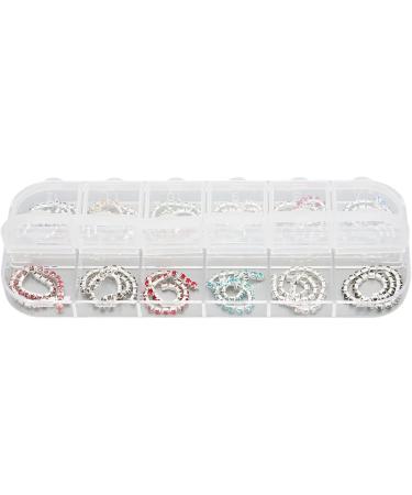 2 Boxes Nail Art Rhinestones Chains Multifunction 12 Colors Metal Bling Decal DIY Fingernails Charms for Acrylic Nails Nail Art Decoration Nail Art Accessories for Nail Salon Home - Buy Online on SooperMarket.com