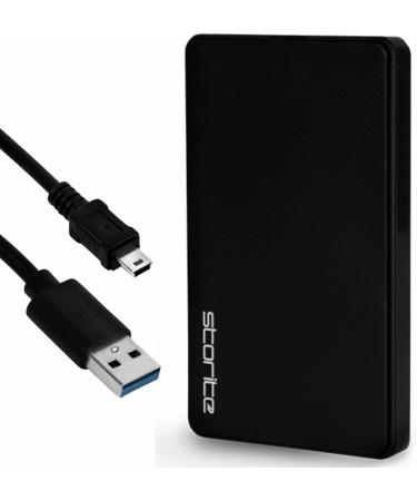 Storite Ultra Slim Portable External Hard Drive - 320GB - Black