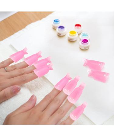 G2PLUS Gel Nail Remover Clips - 10 PCS Plastic Soak Off Finger Clips for Gel Nail Polish Removal - Pink - Buy Online on SooperMarket.com