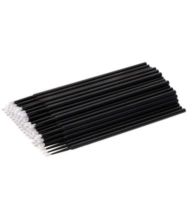 Mini Skater 100 PCS Microswabs Makeup Swabs Mini Individual lash Applicators Mascara Brush Eyelashes Extension for Makeup Personal Care Dental Oral Using(Black)