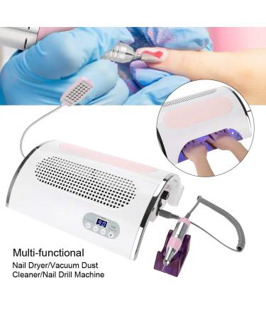 Salmue 3 in 1 Nail Dryer Vacuum Cleaner & Manicure Tool Set - UV Lamp, Dust Extraction, LED Light - Ideal for Gel Nails - Buy Online on SooperMarket.com