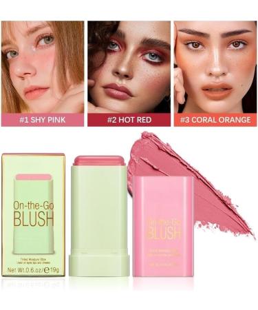 Lovelycat On-the-Go Makeup Blush Stick Tinted Moisture Stick Shadow Lips Cheek Blusher Creamy Makeup Long Lasting Natural Nude Makeup for All Skin (3PC) - Buy Online on SooperMarket.com