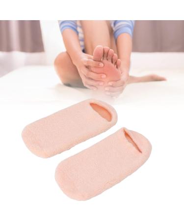 Moisturizing Gel Socks for Women | 2-Pack Spa Socks to Repair Dry Cracked Heels | Reusable Lotion Socks | At-Home Foot Care (Orange) - Buy Online on SooperMarket.com