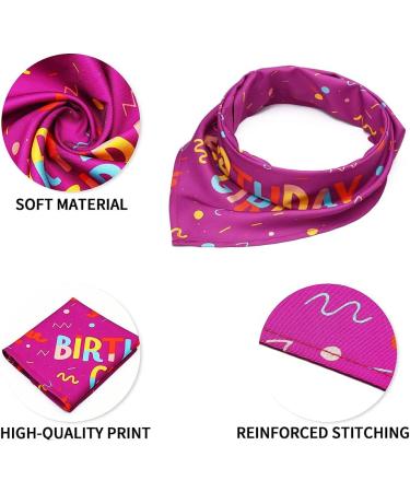 Dog Birthday Bandana Girl Set Pet Happy Birthday Toy Party Triangle Bibs with Cute Biting Bone Scarf Accessory for Small Medium Large Dogs Cats - Pink - Buy Online on SooperMarket.com