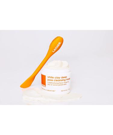 LATHER Clay Deep Pore Cleansing Face Mask | Detoxifying Bentonite Clay for Oily & Acne-Prone Skin | 4 Oz | International Shipping Available - Buy Online on SooperMarket.com