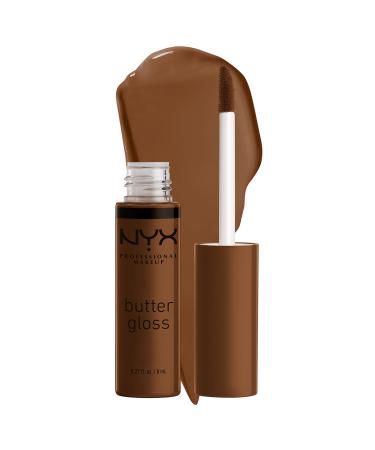 NYX PROFESSIONAL MAKEUP Butter Gloss Brown Sugar  Non-Sticky Lip Gloss - Caramelt (Medium Brown) 50 Caramelt 0.27 Fl Oz (Pack of 1)