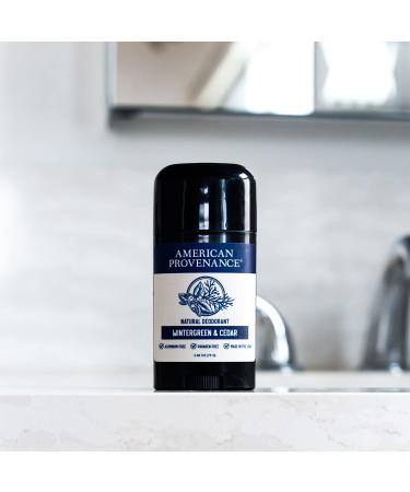 American Provenance All-Natural Men's Deodorant - Aluminum Free, Essential Oils, Long-Lasting, Made in USA - Wintergreen & Cedar - Buy Online on SooperMarket.com