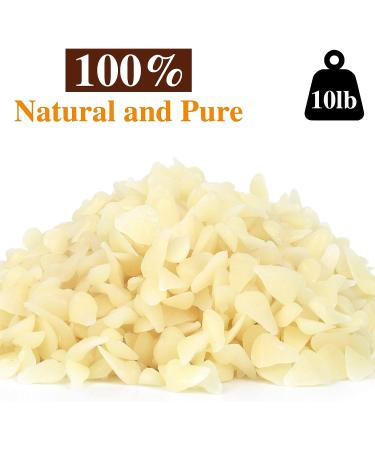 10lb Organic White Beeswax Pellets - Triple Filtered Candle Wax for DIY Creations - Ideal for Candle Making, Lip Balms, Lotions, and Soap Making - Cosmetic Grade Pure and Natural Beeswax - Buy Online on SooperMarket.com