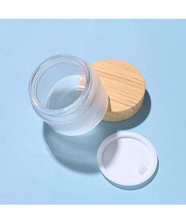 30ml Frosted Glass Cosmetic Containers with Leakproof Lids - 4 Pack - Ideal for DIY Makeup, Lip Scrub, Lotions, and Eye Creams - Buy Online on SooperMarket.com