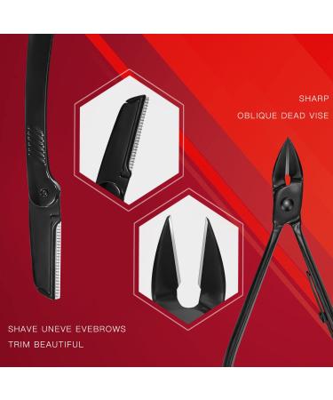 18pcs Manicure Set with Nail Clippers Pedicure Kit - Professional Nail Care Tools Gift in Black & Red - Buy Online on SooperMarket.com