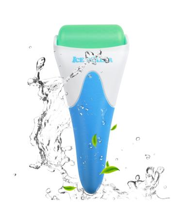 Ice Roller for Face Eye and Whole Body Puffiness Relief Face Roller Skin Care Tool Facial Ice Roller for Migraine Relief and Blood Circulation (Green Roller) (Green)