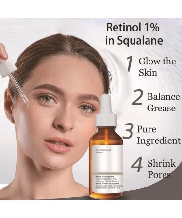 Retinol Serum For Face/Neck/Eyes - Retinol 1% in Squalane 30ml - High-Strength Face Serum for Activate Skin- Anti Aging Facial Serum for Moisturizing Fine Line Skin Repair - Buy Online on SooperMarket.com