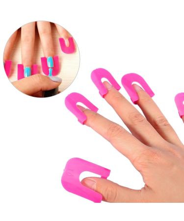 Nail Polish Protector guards Delaman Gel Nail Tips Anti Spill Holder Clip Cap Cuticle Guard Skin Barrier Manicure Tool 26PCS