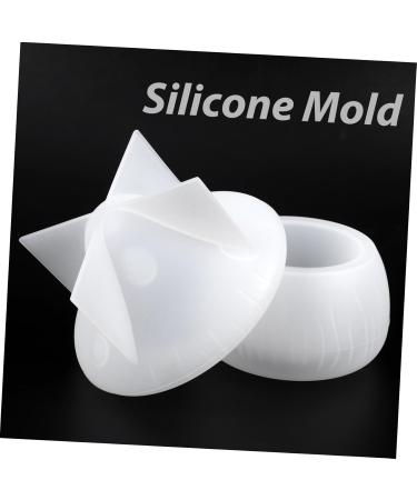 KALLORY 2pcs Mushroom Silicone Mold Resin Crafts Candy Containers Crafts Making Mold Diy Mold With Cover Jar Whitex2pcs 10x10.cmx2pcs - Buy Online on SooperMarket.com