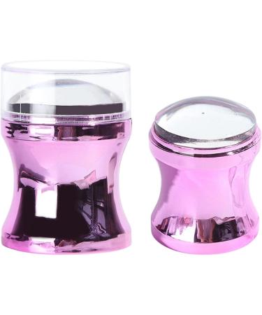 Bexdug Silicone Nail Stamp - Transparent Soft Nail Art Stamper & Scraper Set | DIY Manicure Tool | Clear Silicone Heads in Violet - Buy Online on SooperMarket.com