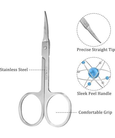 Eastrise Nail Scissors Eyebrow Scissors Professional Multi-Purpose Manicure Curved Blade Scissors for Men and Women Nails Cuticle and Thick Toenails - Buy Online on SooperMarket.com