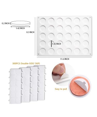 LANDVIDI Silicone Wax Seal Mat - Wax Seal Kit with 30-Cavity Mold and 300 Adhesive Dots for DIY Craft Projects - Buy Online on SooperMarket.com