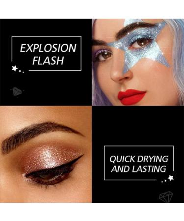 Liquid Glitter Eyeshadow Set Reddhoon 10 Colors Long Lasting Waterproof Shimmer Glitter Eyeshadow Quick Drying Naked Smokey Eye Looks Sparkling Eye Shadow Makeup Kits - Buy Online on SooperMarket.com
