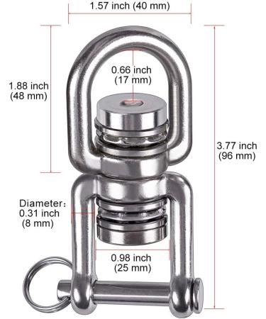 BeneLabel Swing Swivel - 360 Rotation, 770LB Capacity - Safe Rotational Device for Web Tree Swing, Aerial Dance, Children's Swing & Yoga Sets - Buy Online on SooperMarket.com
