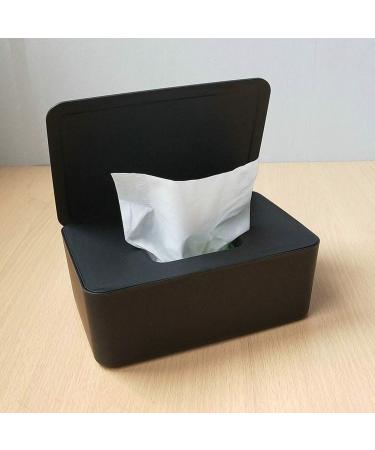 Black Dispenser with Lightweight Napkin Cases Easy Open & Close Utility Tissue Holder Storage Box - Buy Online on SooperMarket.com