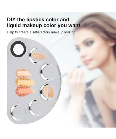 Professional Stainless Steel Makeup Mixing Palette & Spatula - Perfect for Foundations Eye Shadows Lipsticks & Nail Art - Buy Online on SooperMarket.com