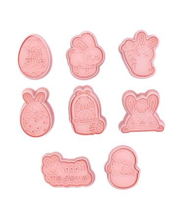 PRETYZOOM Mini Silicone Molds 8 pcs Cookie for Easter Cartoon Moulds Creative Design Cake Themed Dessert Pp DIY Baking Shape