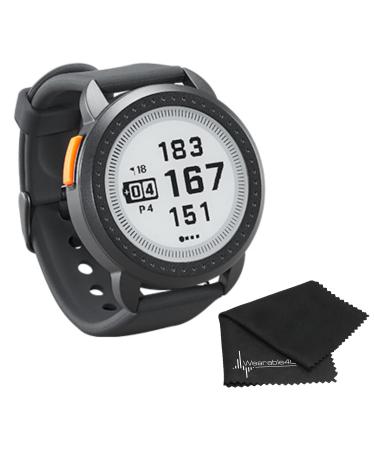 Bushnell iON Edge Golf GPS Watch Black with 38,000 Courses and auto-Course Recognition, GreenView with Wearable4U Lens Cleaning Cloth Bundle +Cleaning Cloth iON Edge Black