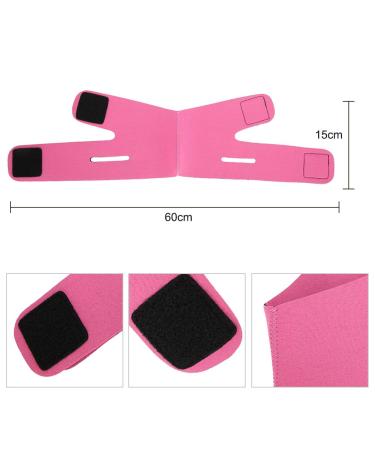 Face Slimming V Face Line Belt | Breathable Chin Lift Up Anti Wrinkle Sleep Strap - Red - Buy Online on SooperMarket.com