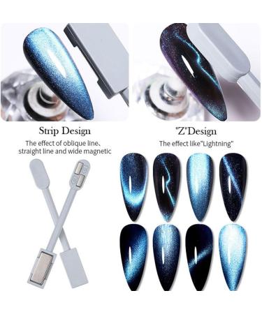 lmoikesz Nail Magnets Stick Cat Eyes Double-Headed Manicure Tool Multi-function Effect Powerful for Home Salon Studio Decor - Buy Online on SooperMarket.com