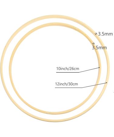 Sntieecr 12 Pack Bamboo Floral Hoop Rings for DIY Wedding Decor - 10 & 12 Inch Sizes - Ideal for Dream Catchers and Wall Hanging Crafts - Buy Online on SooperMarket.com