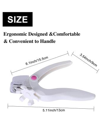 Apstour Acrylic Nail Clipper - Adjustable Stainless Steel Cutter for Thick Nails - U-Shaped False Nail Trimmer in White - Buy Online on SooperMarket.com