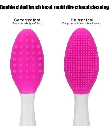 Silicone Nose & Lip Cleansing Brush Set for Blackhead & Exfoliation - Rose Red - Buy Online on SooperMarket.com