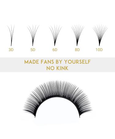 Cuckoo Volume Eyelash Extensions 0.07mm C Curl 8-15 Mixed Length Easy Fan 2 Trays - Professional Rapid Blooming Self Fanning Lashes - Buy Online on SooperMarket.com