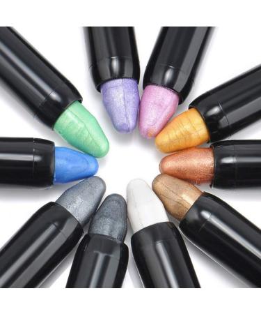 15 Colors Waterproof Eyeshadow Stick Set - Long Lasting Shimmer & Glitter Eye Shadow Pencil by Petansy - Buy Online on SooperMarket.com