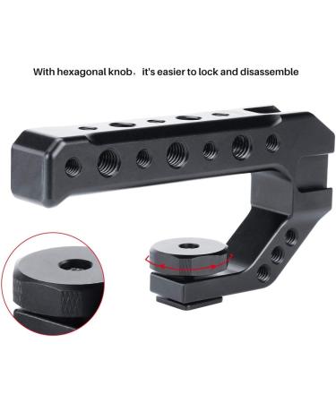 UURig R005 Camera Top Handle Grip with 3 Cold Shoe Adapters for Sony A7III - Stabilizing Rig for Mounting Microphone, LED Light, and Monitor - Metal Construction for Easy Low Angle Shots - Buy Online on SooperMarket.com