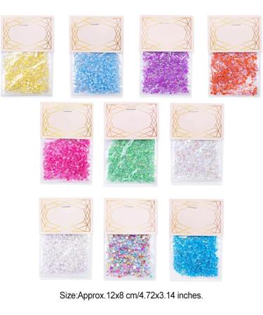 Dajidafu 1440 Pieces Semicircle Glass Crystal Set Flat Back Personalized 3D Tips Decoration Nail Art Rhinestones Wedding Dress Transparent - Buy Online on SooperMarket.com