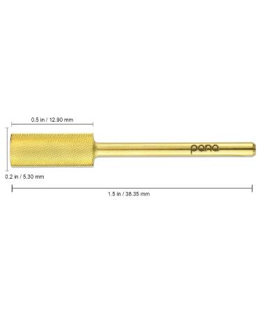PANA Small Barrel Gold Nail Drill Bit 2X Fine Grit | 3/32 Shank Size - Fast Acrylic & Hard Gel Removal for Manicure Pedicure - Salon Quality Tool - Buy Online on SooperMarket.com