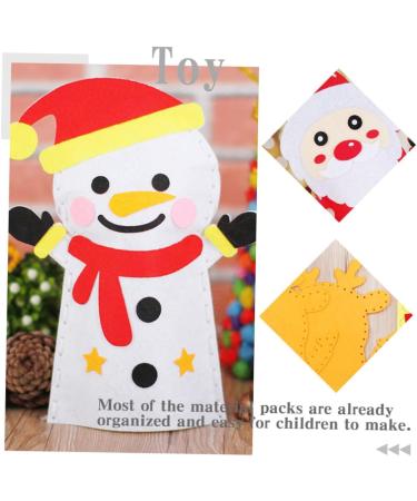 ibasenice 3 Sets DIY Christmas Hand Puppet Doll Accessories Hand Puppets for Kids Doll Playsets Preschool Educational Toys Sewing Kit for Kid DIY Art Craft Christmas Finger Doll Child Manual - Buy Online on SooperMarket.com